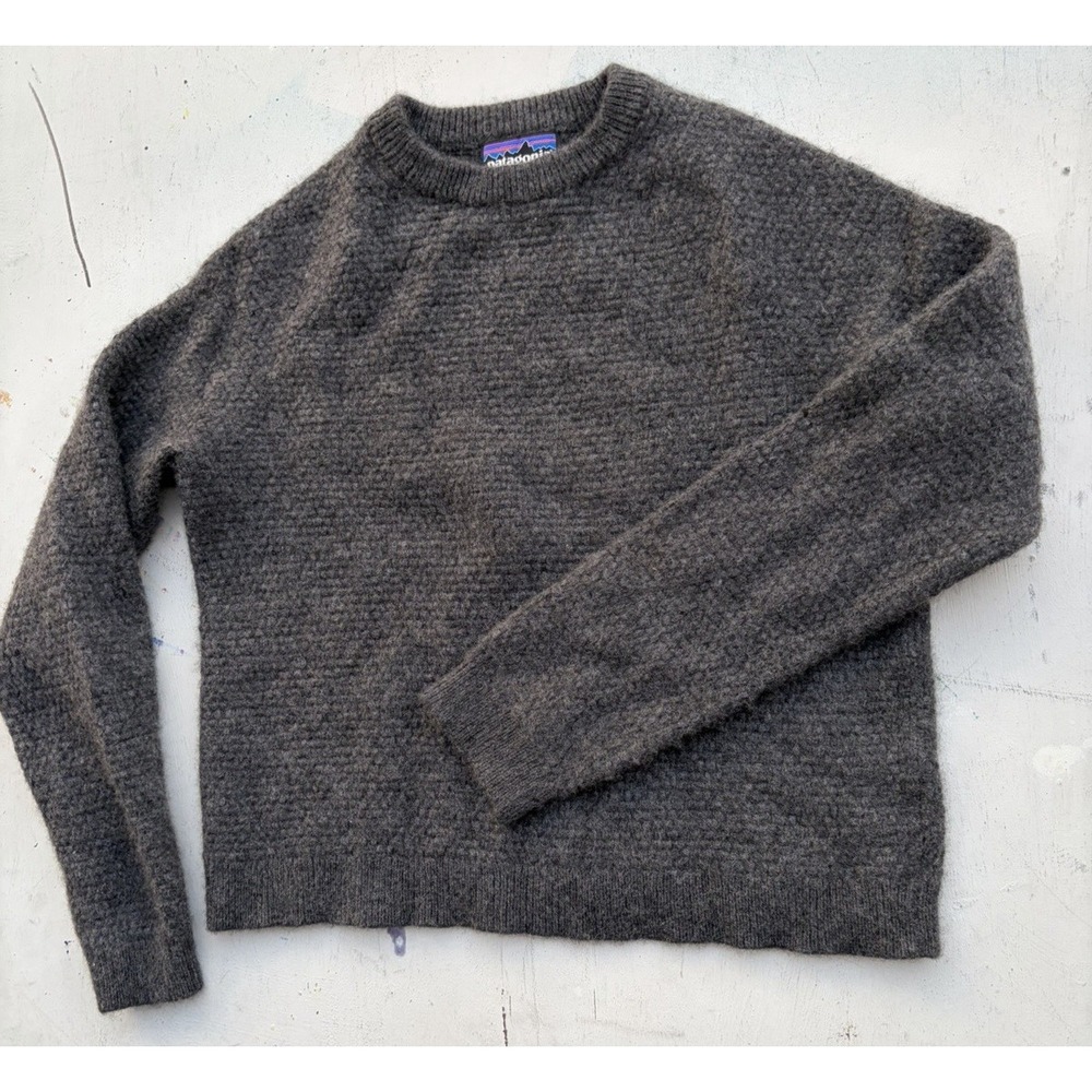 Men's Patagonia Sweater Gray Solid S Stretch Cashmere Blend Gorpcore Fisherman